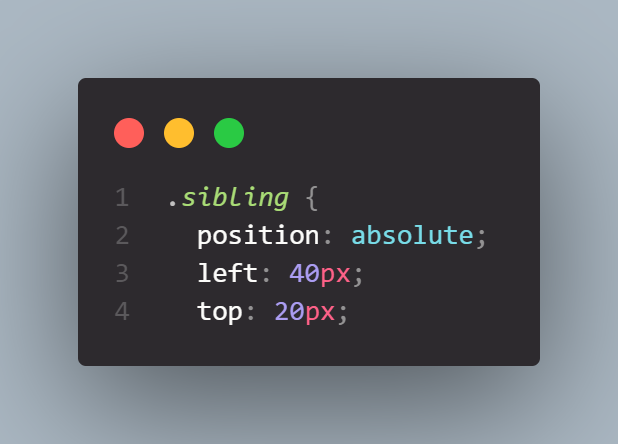 code for sibling element