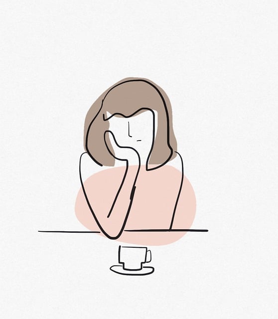 picture of a women thinking.